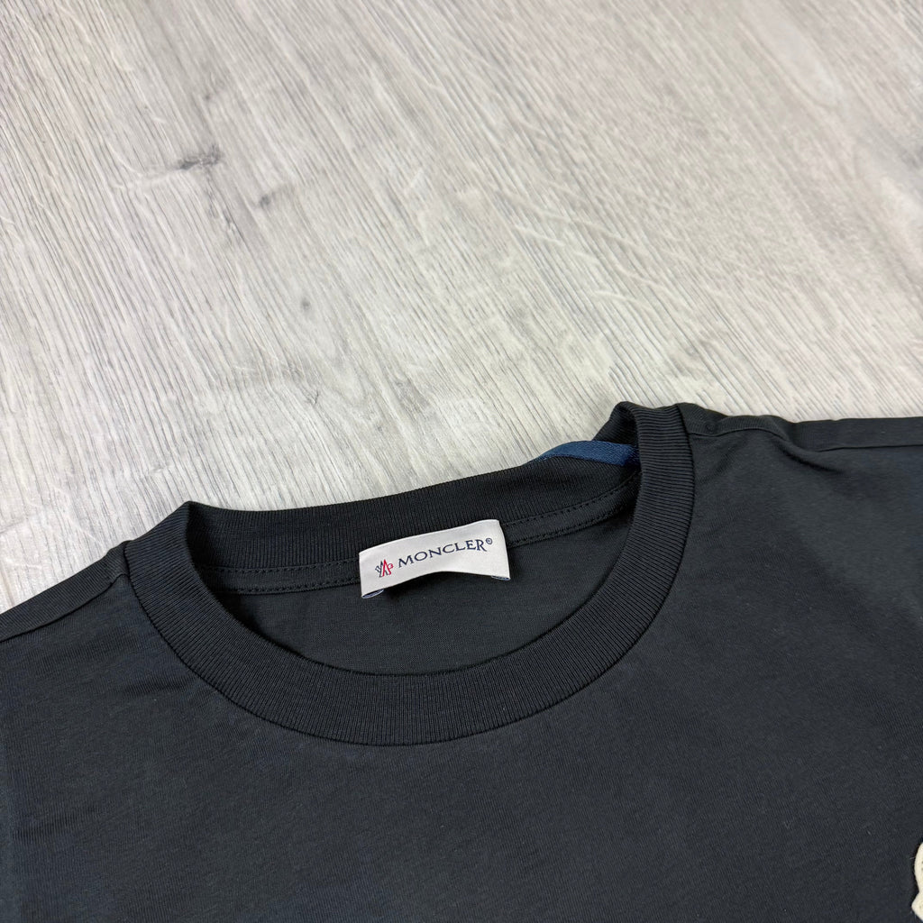 Moncler Junior Printed T-Shirt - Black