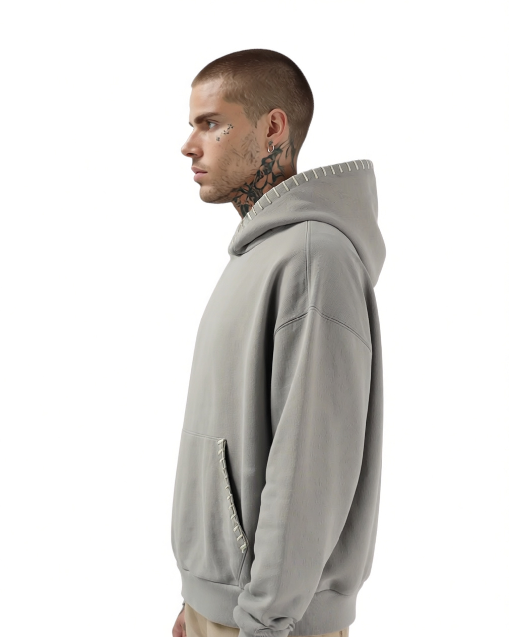 STITCHWORK UNIFORM HOODIE SAGE