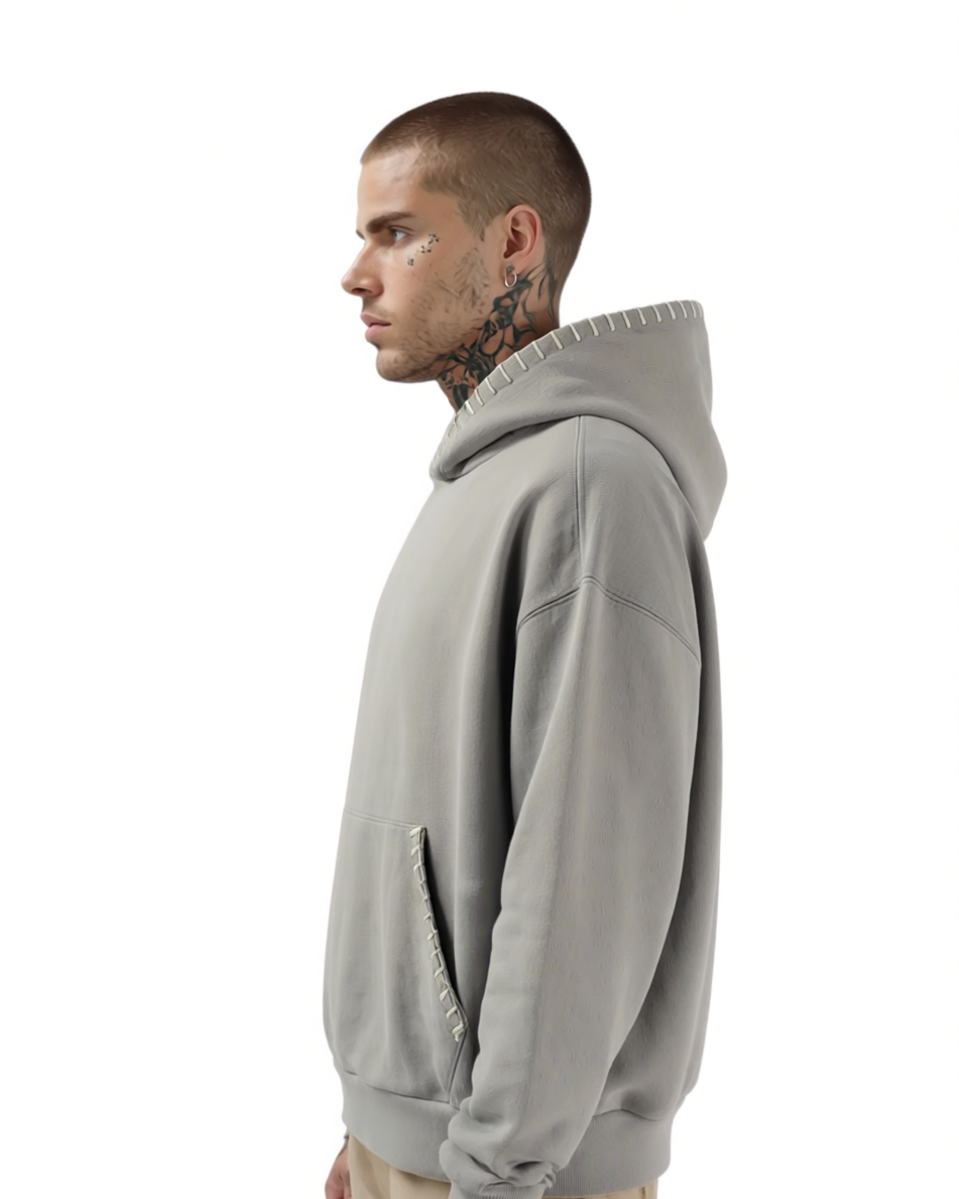 STITCHWORK UNIFORM HOODIE SAGE