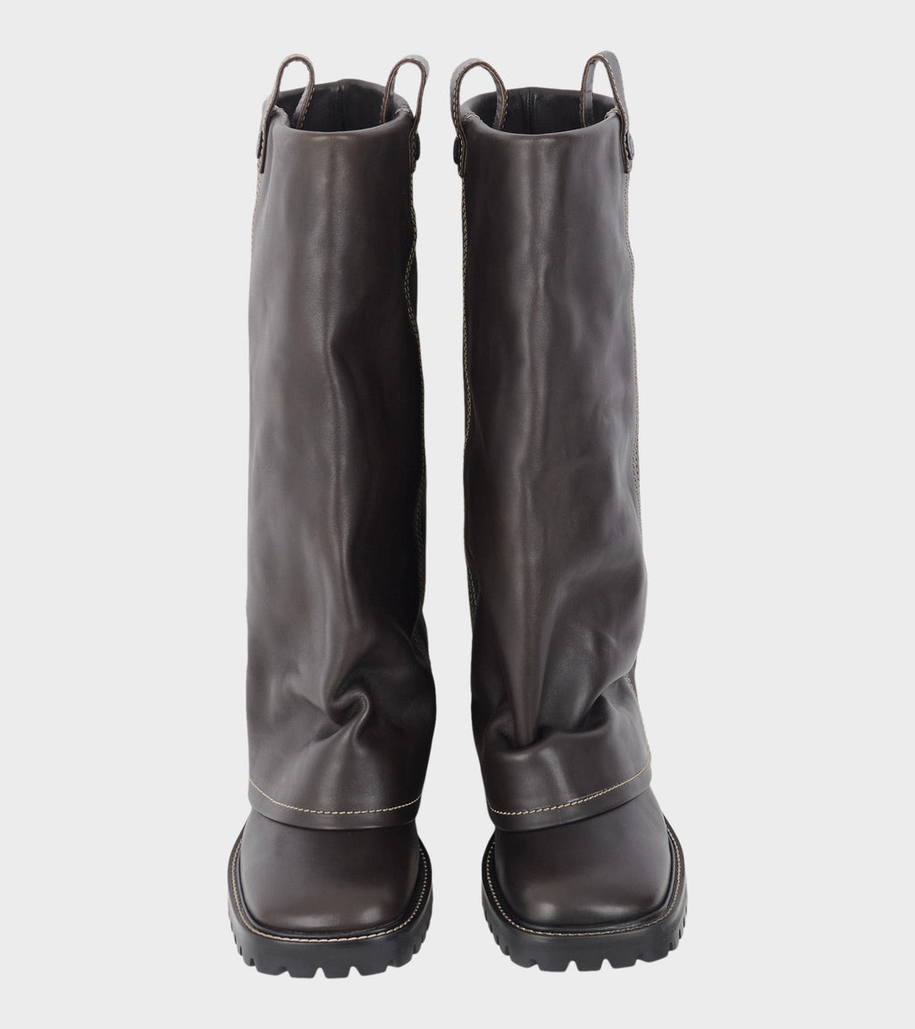 Leather Boots Mocha Brown