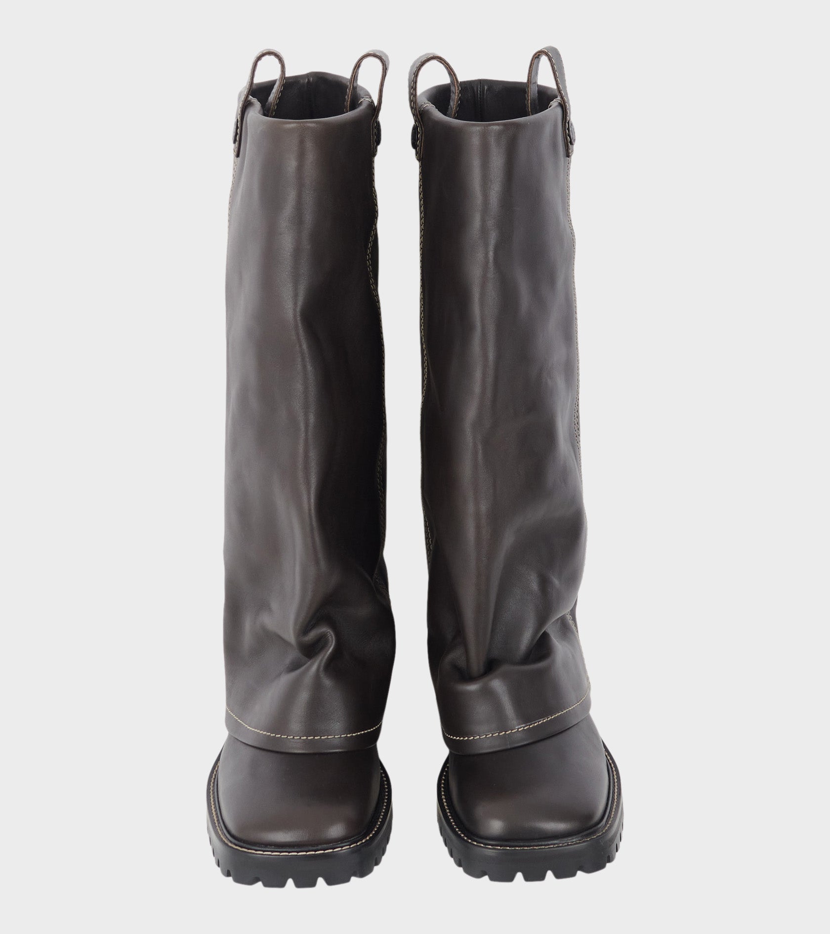 Leather Boots Mocha Brown