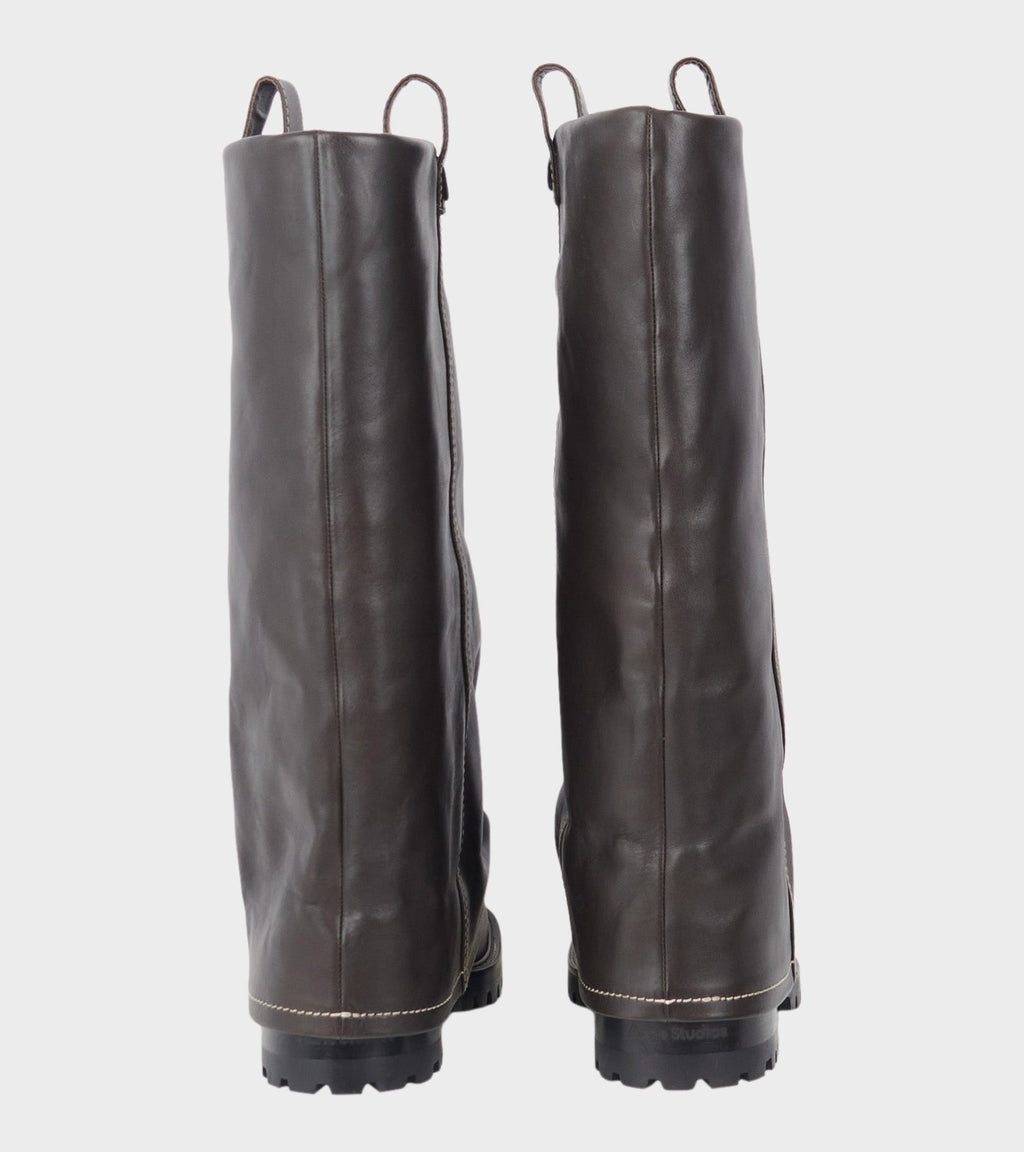 Leather Boots Mocha Brown