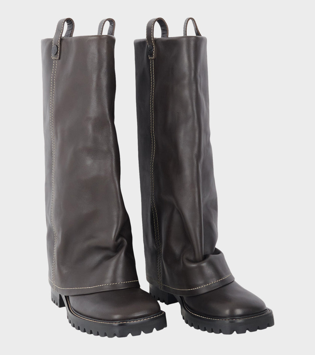 Leather Boots Mocha Brown