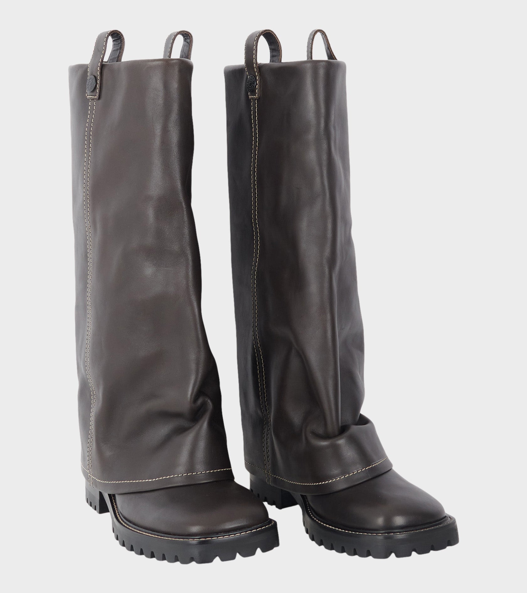 Leather Boots Mocha Brown