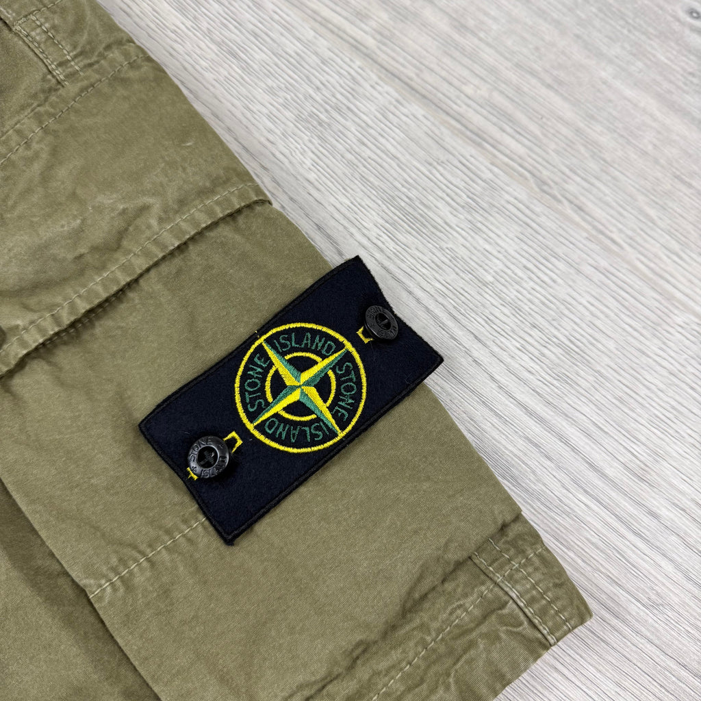 Stone Island Cargo Shorts - Military Green