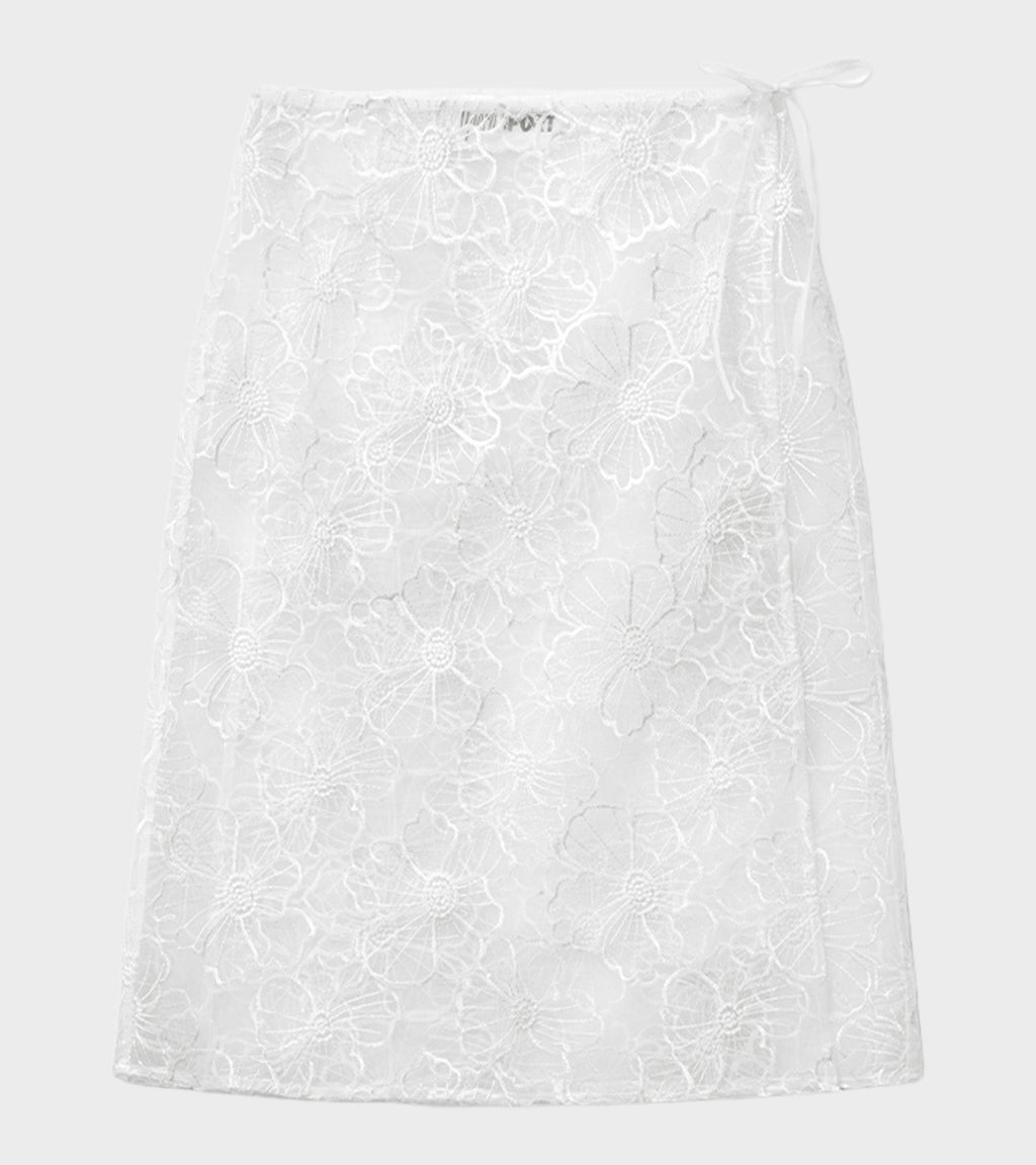 Alba Long Skirt White