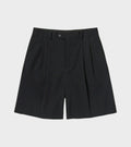 Light Wool Gabardine Shorts Black