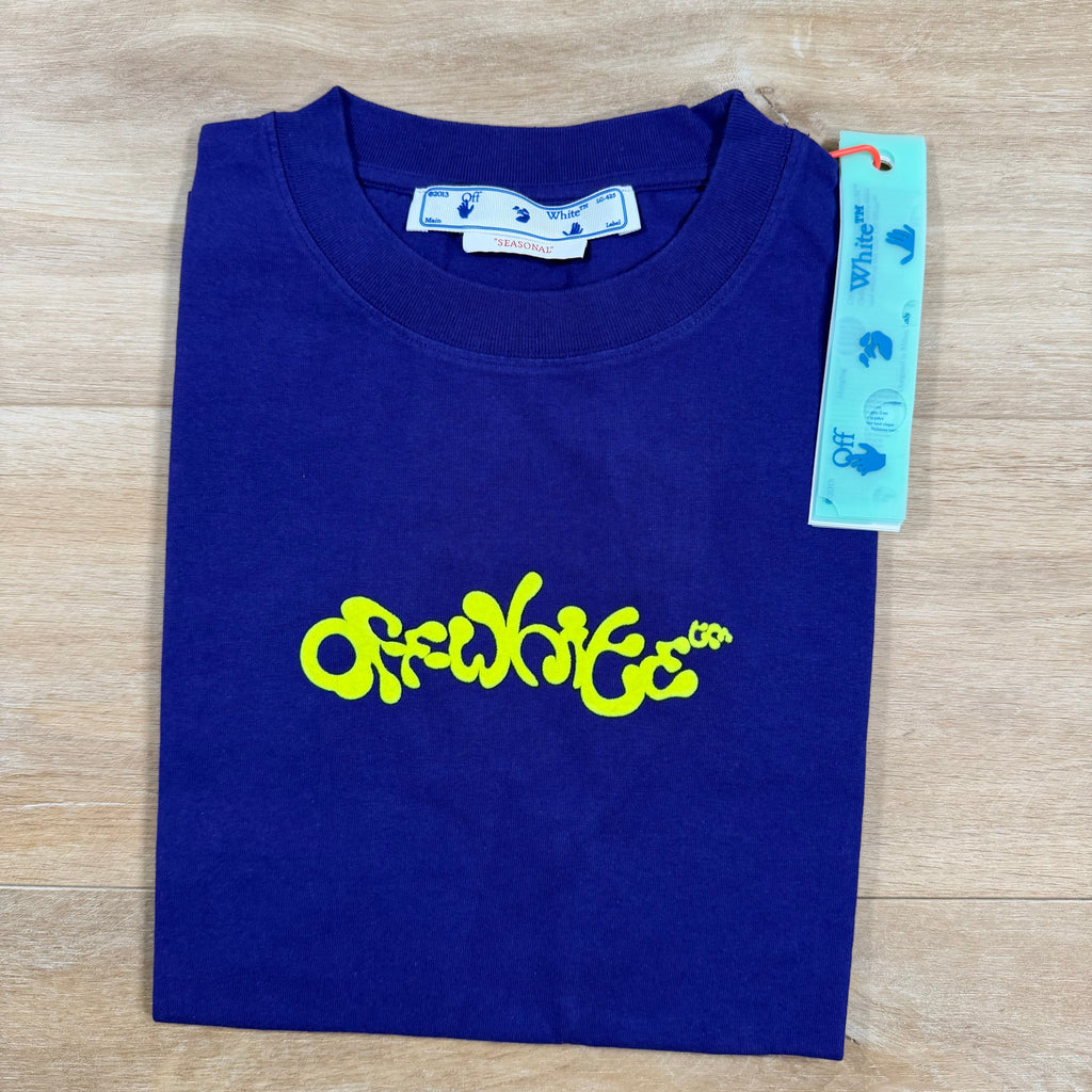 Off-White Opposite Arrow T-Shirt in Purple and Lime