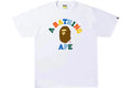 BAPE COLORS COLLEGE TEE WHITE