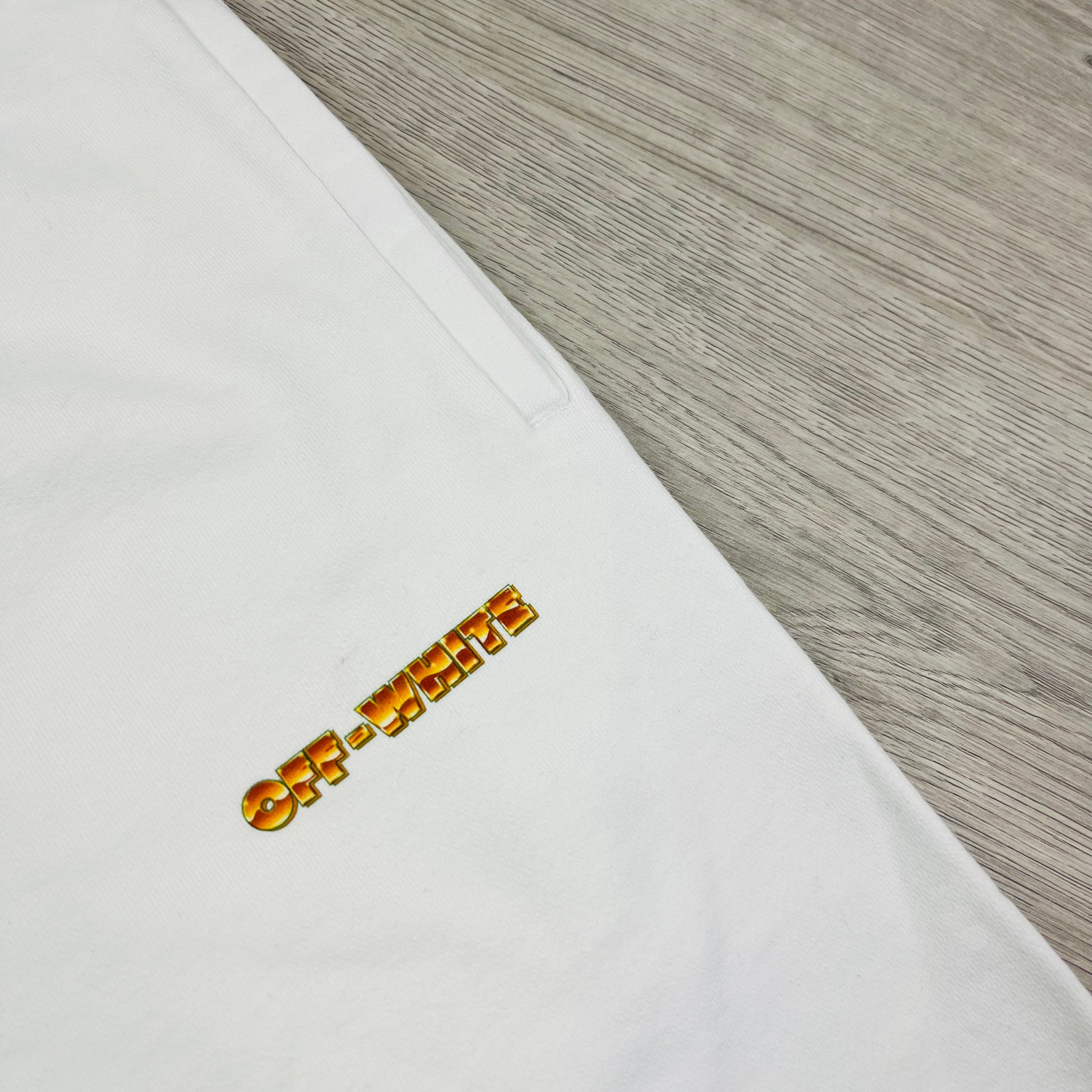 Off-White Metallic Jersey Shorts - White