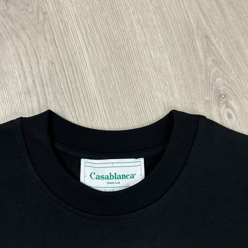 Casablanca 'Tennis Club' T-Shirt - Black