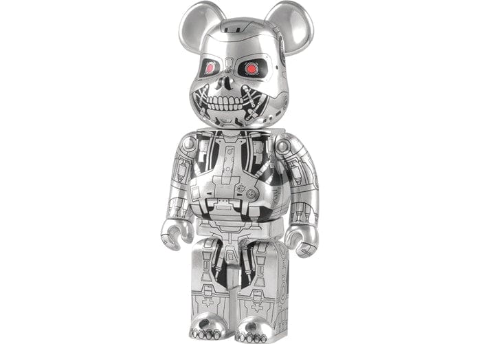 BEARBRICK X TERMINATOR T-RIP 400% SILVER