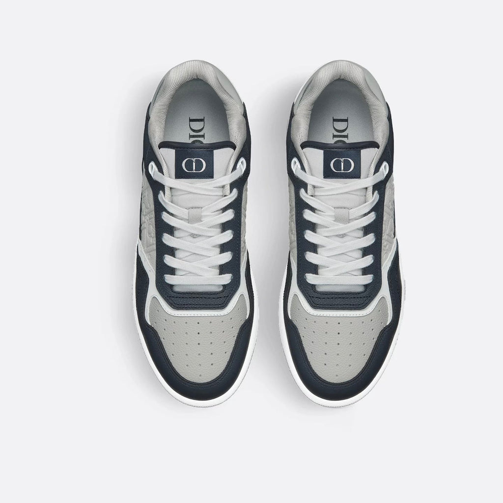 Dior B27 Uptown Low-Top Sneaker in Navy Blue / Dior Grey
