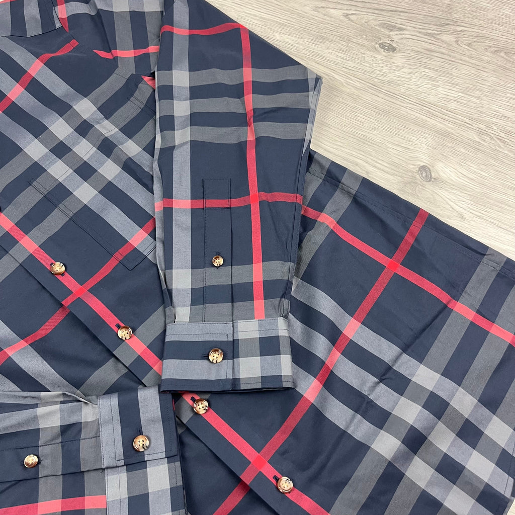 Burberry Check Shirt - Navy