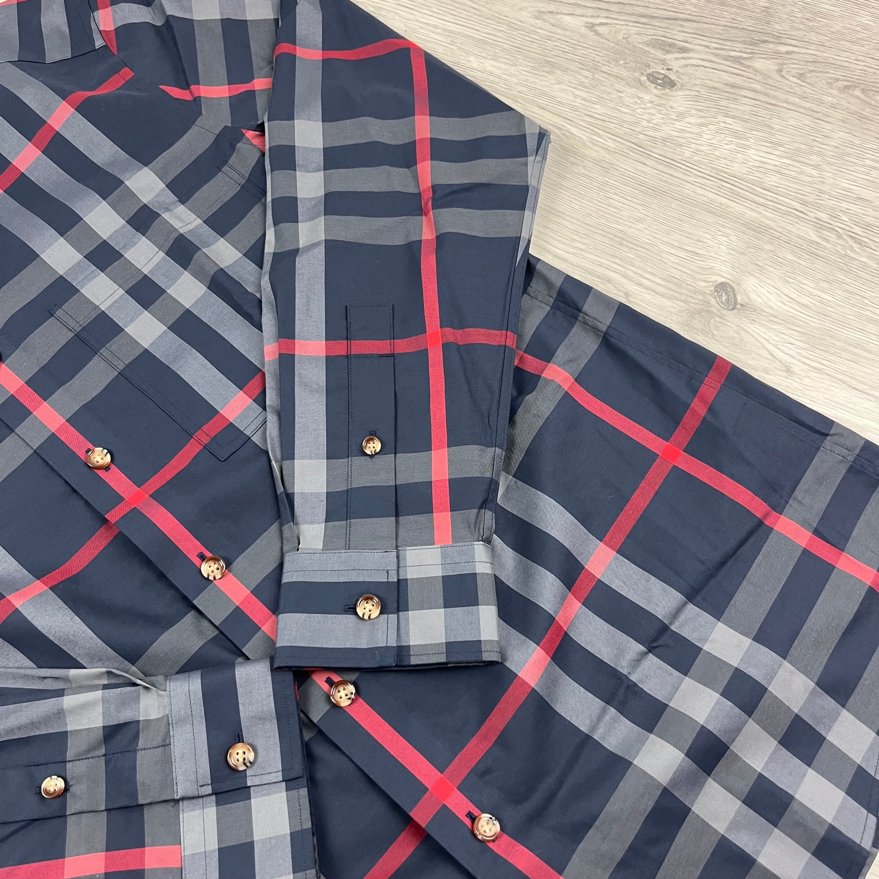 Burberry Check Shirt - Navy
