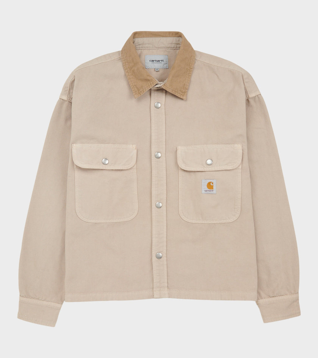 Prescott Shirt Jacket Garment Dyed String/Leather