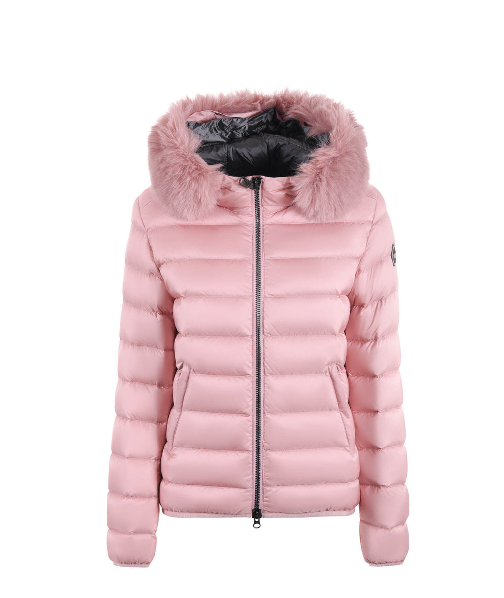 COLMAR DONNA CORTO ROSA CHIARO CON PELLICCIA
