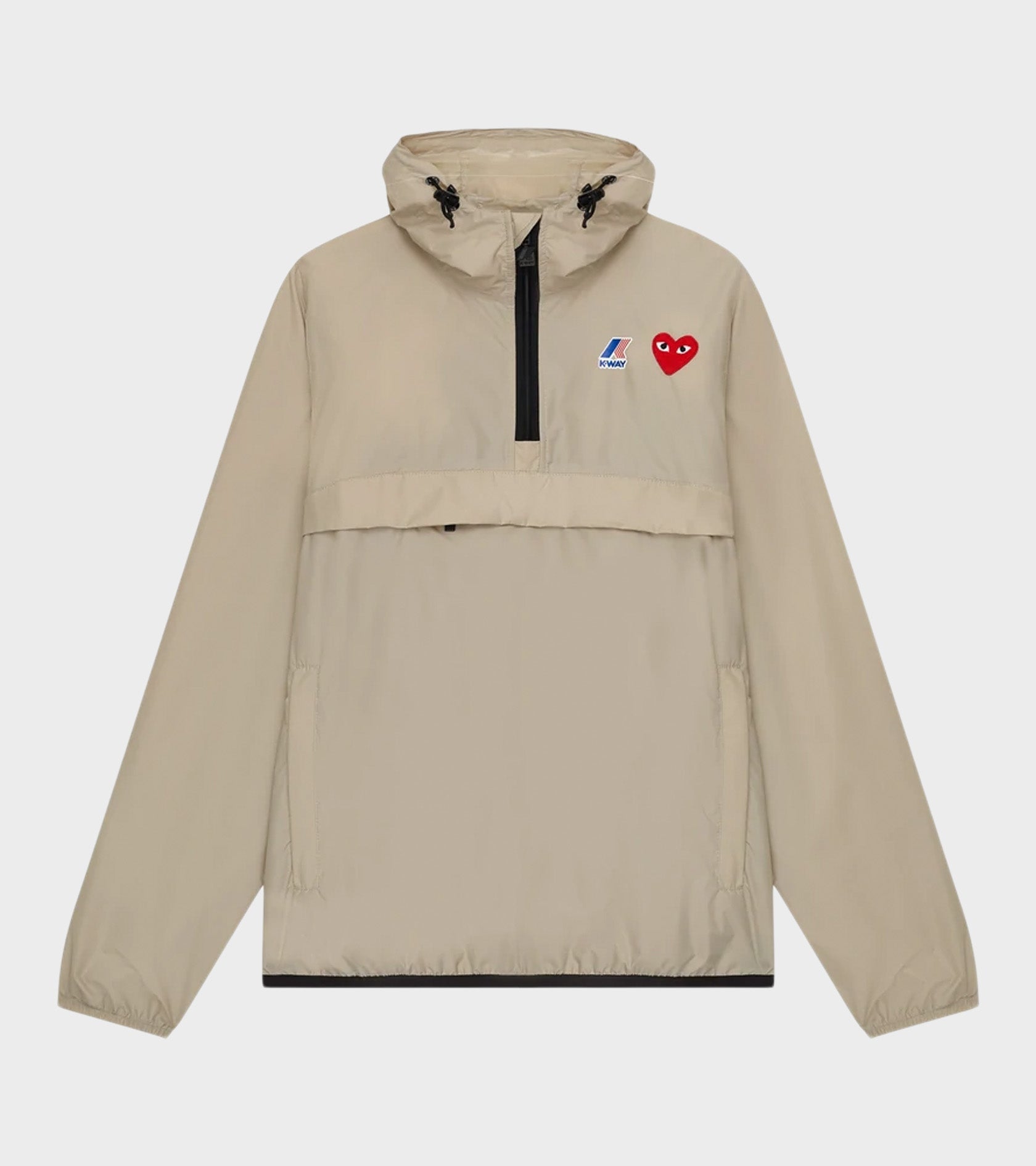 K-WAY Packable Half Zip Anorak Beige