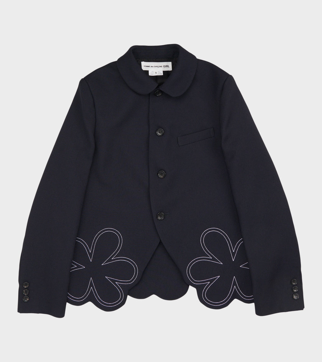 Flower Blazer Navy