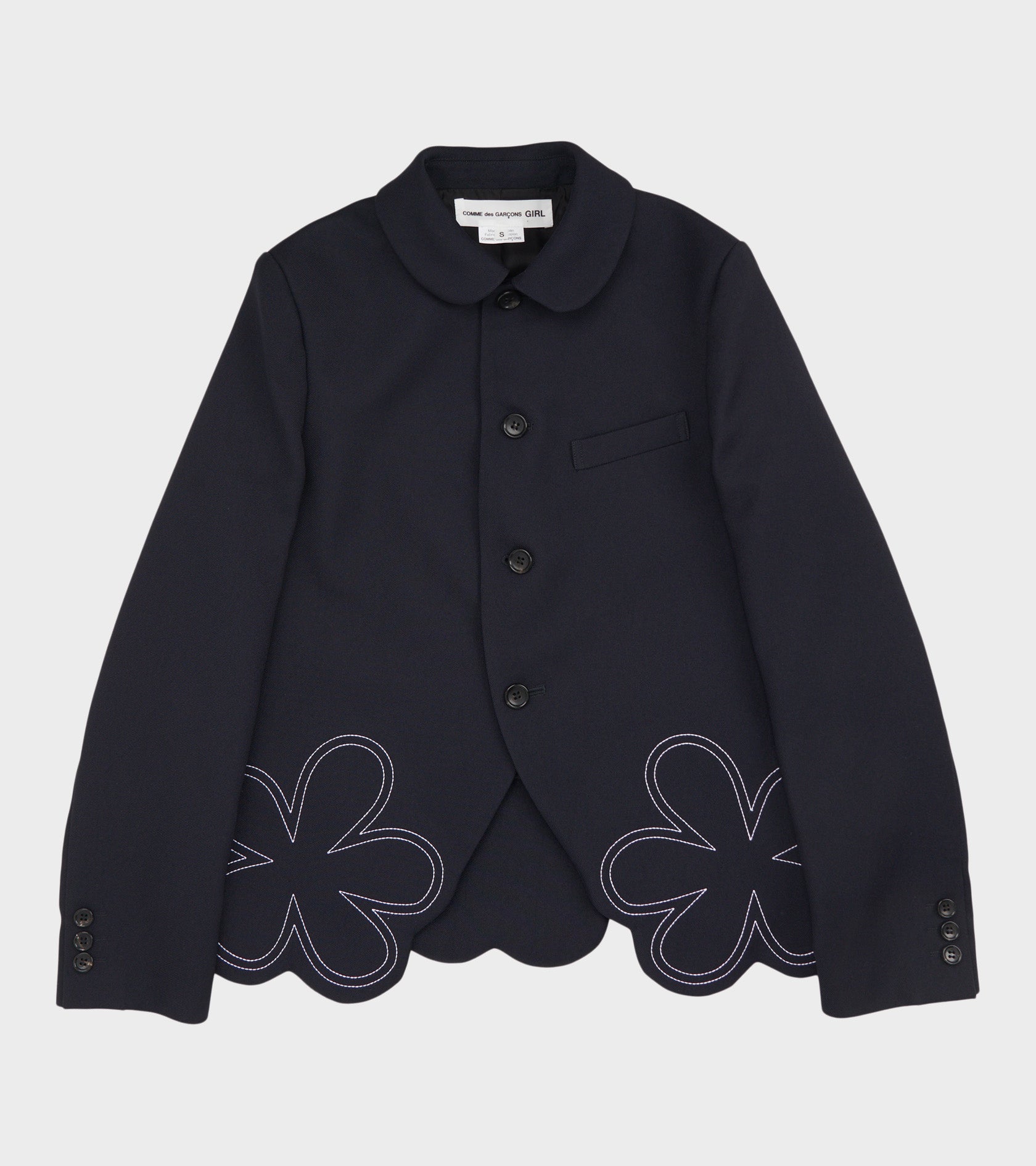 Flower Blazer Navy