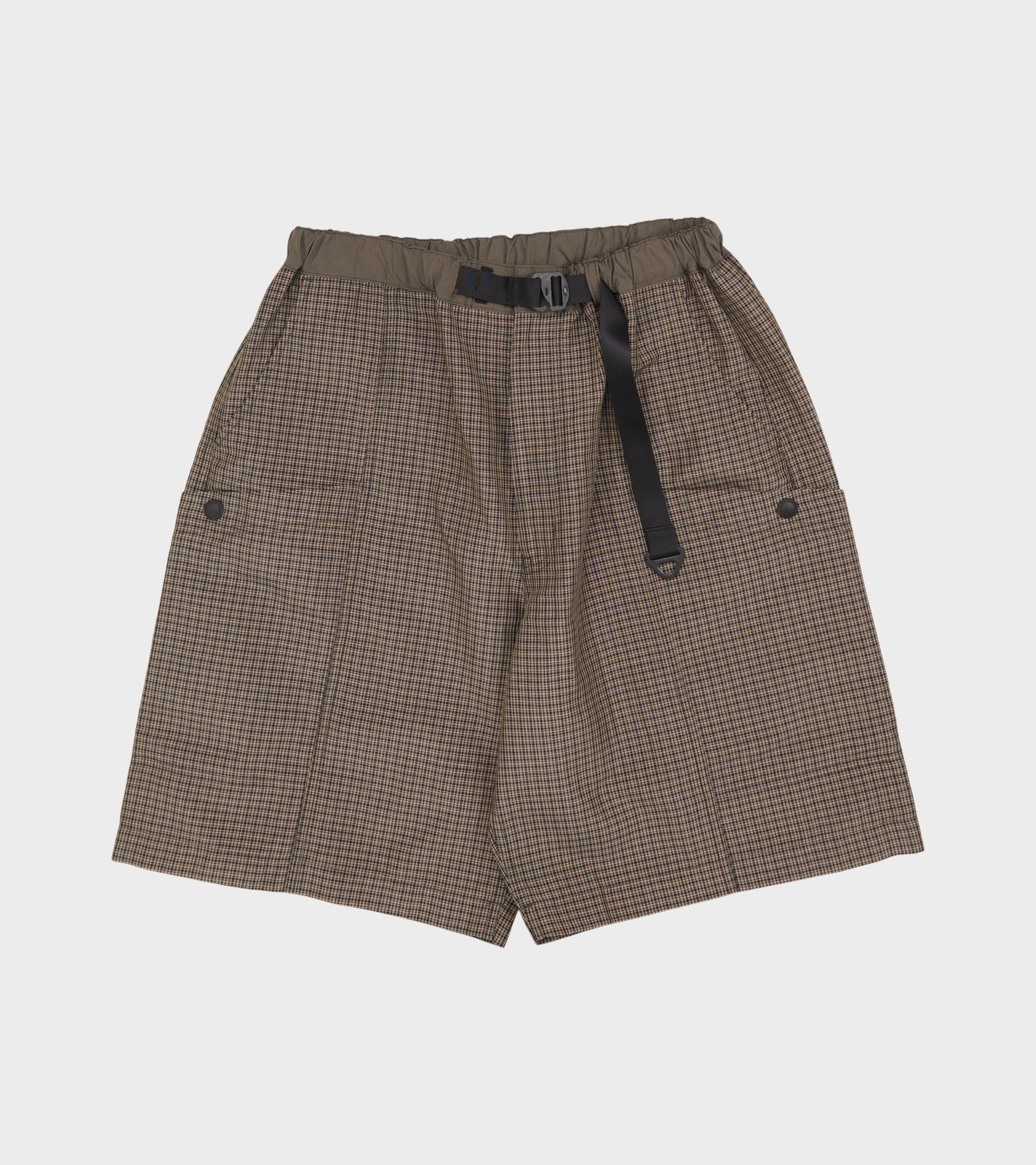 Checkered Hike Shorts Brown