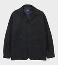 Striped Wool Blend Blazer Black