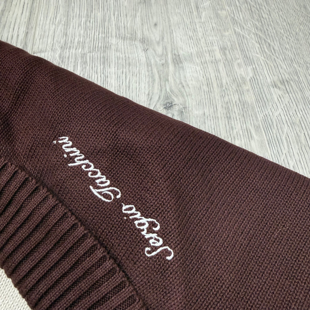 Sergio Tacchini 'Bruni' Knit Track Jacket - Bitter Chocolate