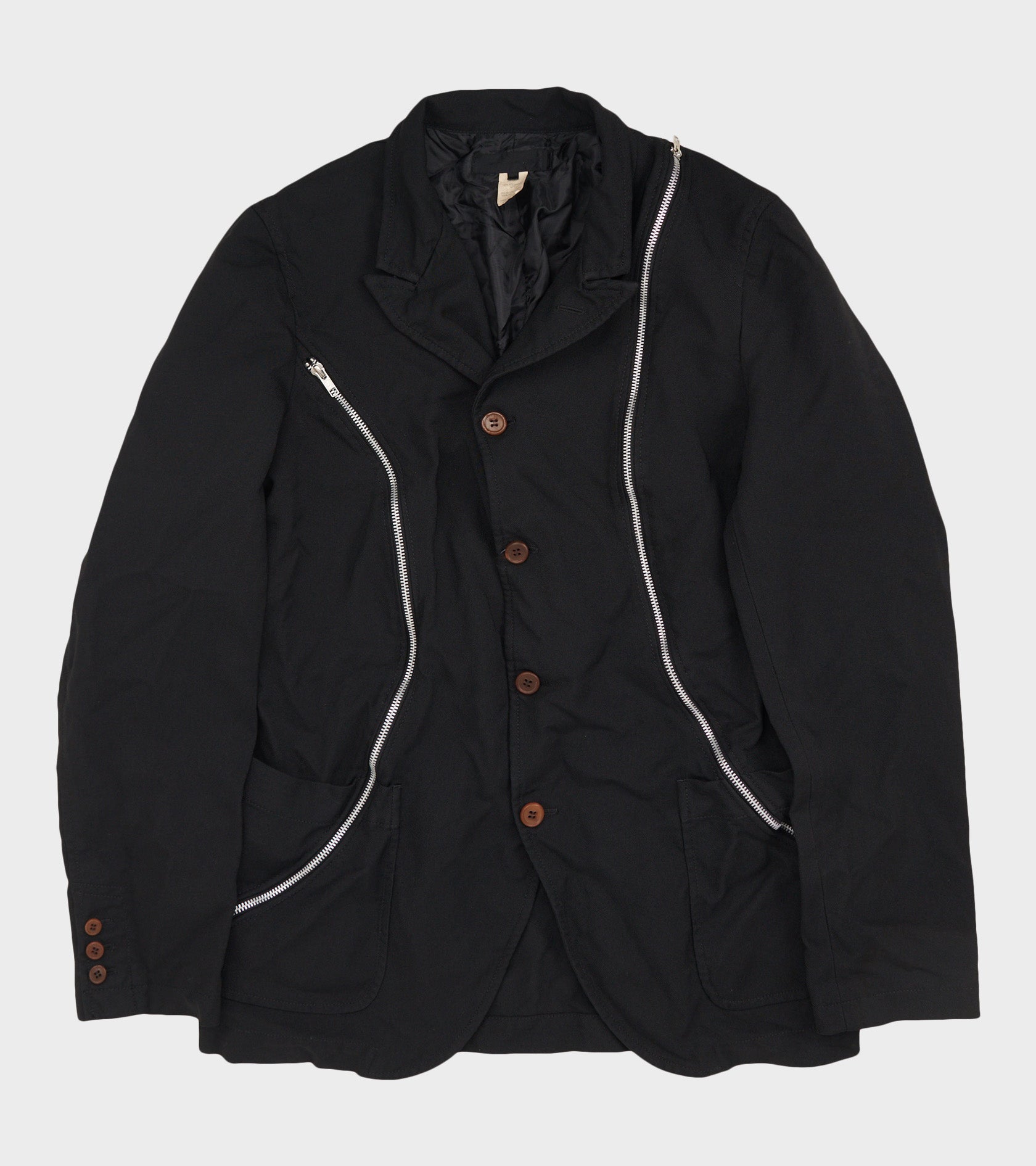 Zipper Blazer Black