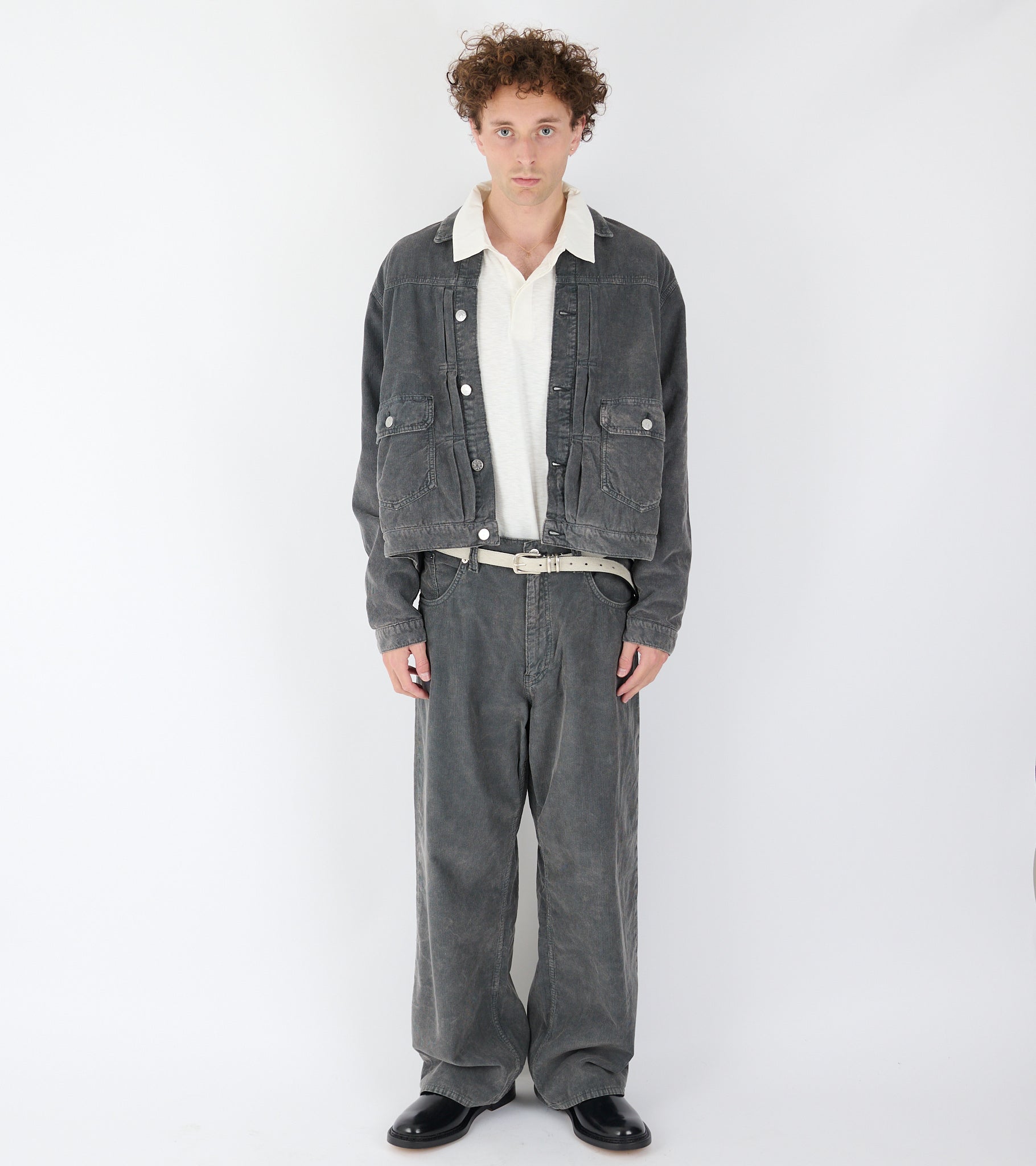 Super Wide Jeans Dark Grey