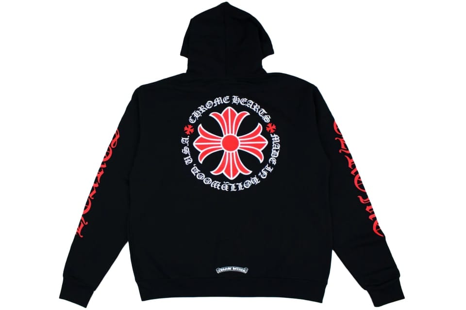 CHROME HEARTS MADE IN HOLLYWOOD PLUS HOODIE BLACK/RED