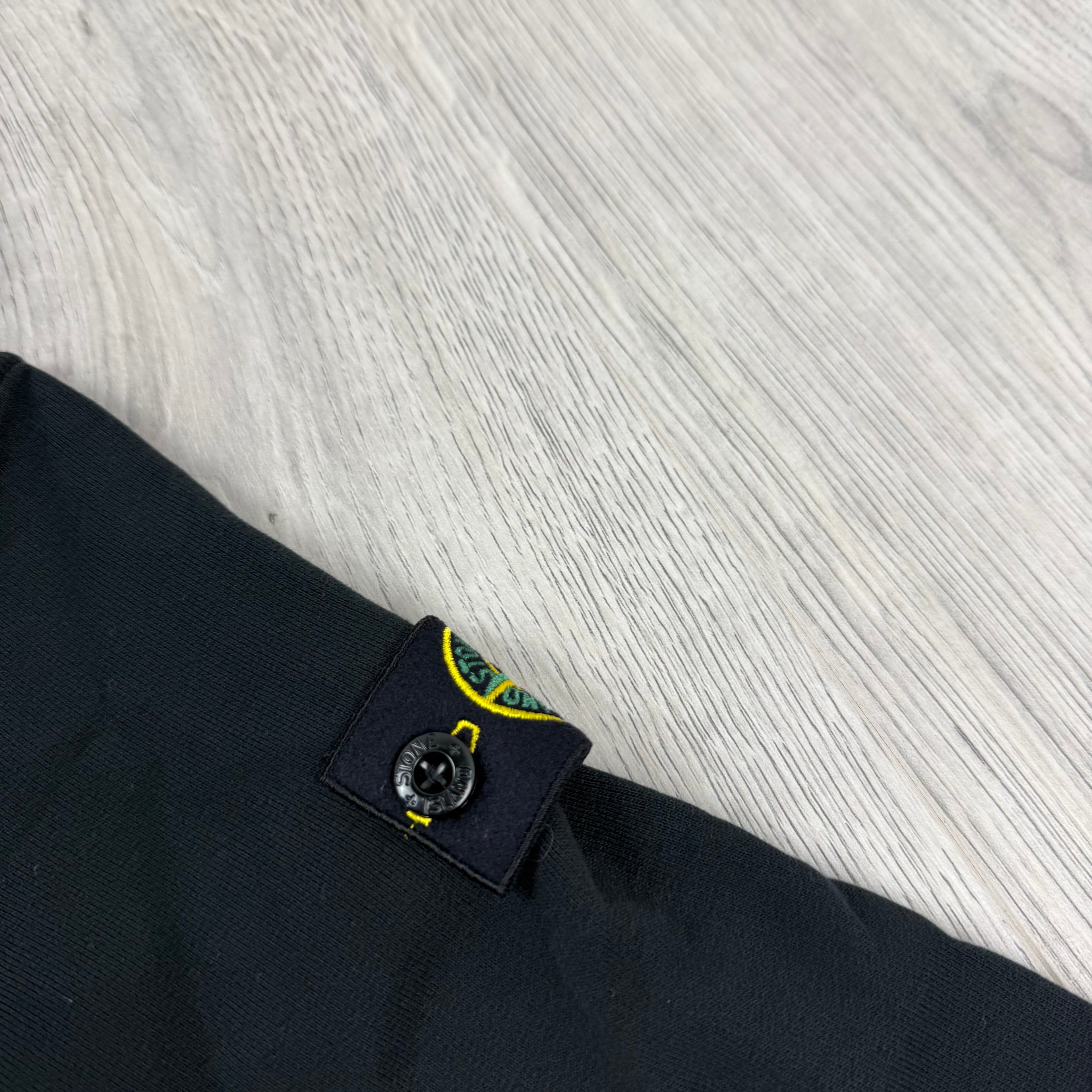 Stone Island Junior Pullover Hoodie - Black