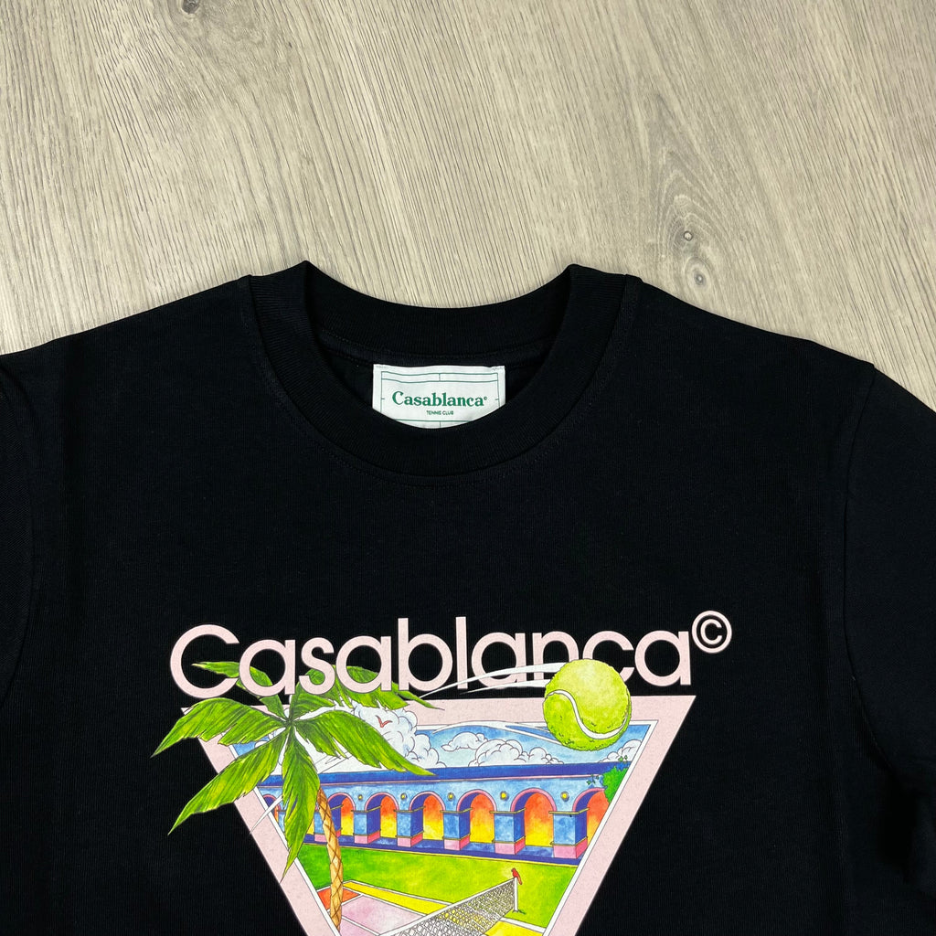 Casablanca 'Tennis Club' T-Shirt - Black