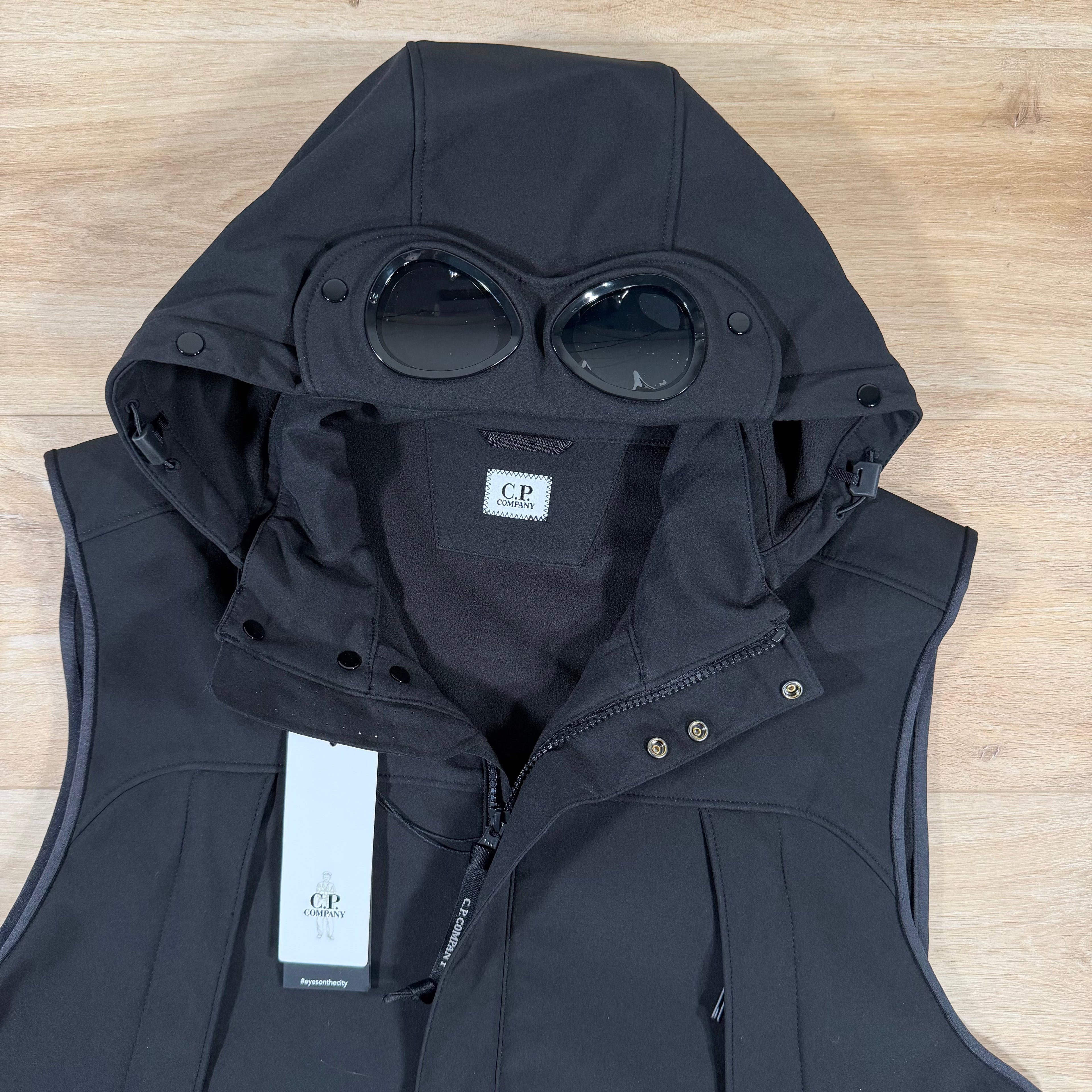 C.P. Company Shell-R Goggle Gilet in Black