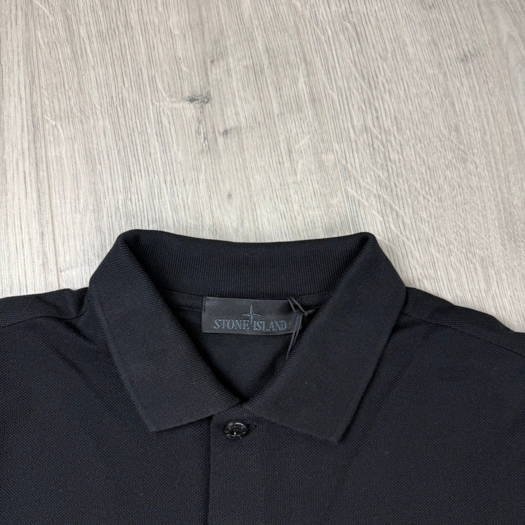 Stone Island Ghost Patch Polo Shirt - Black