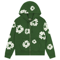 DENIM TEARS COTTON WREATH ZIP HOODIE GREEN