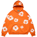 DENIM TEARS COTTON WREATH ZIP HOODIE ORANGE