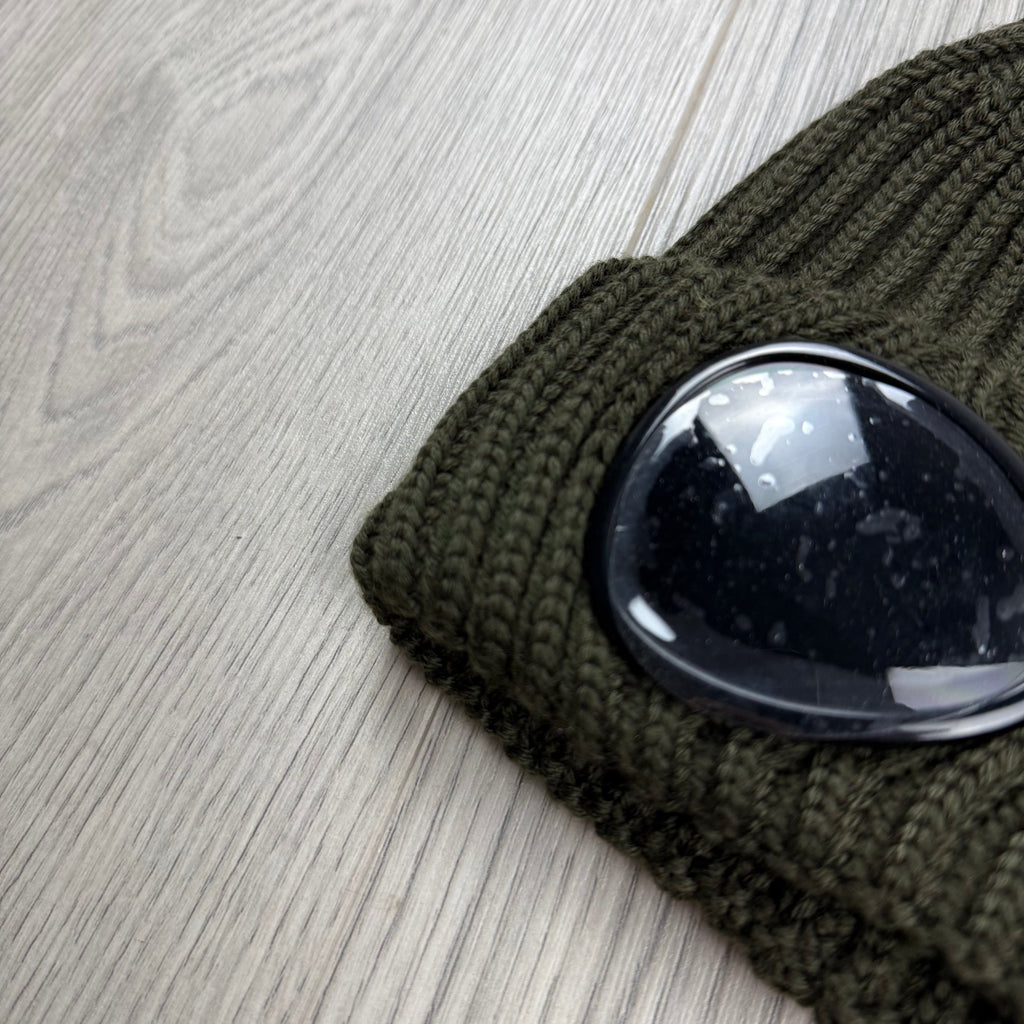 CP Company Junior Goggle Beanie - Ivy Green