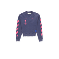 OFF WHITE DIAGONAL DE SILVA OVERSIZED SWEATSHIRT BLUE / PINK