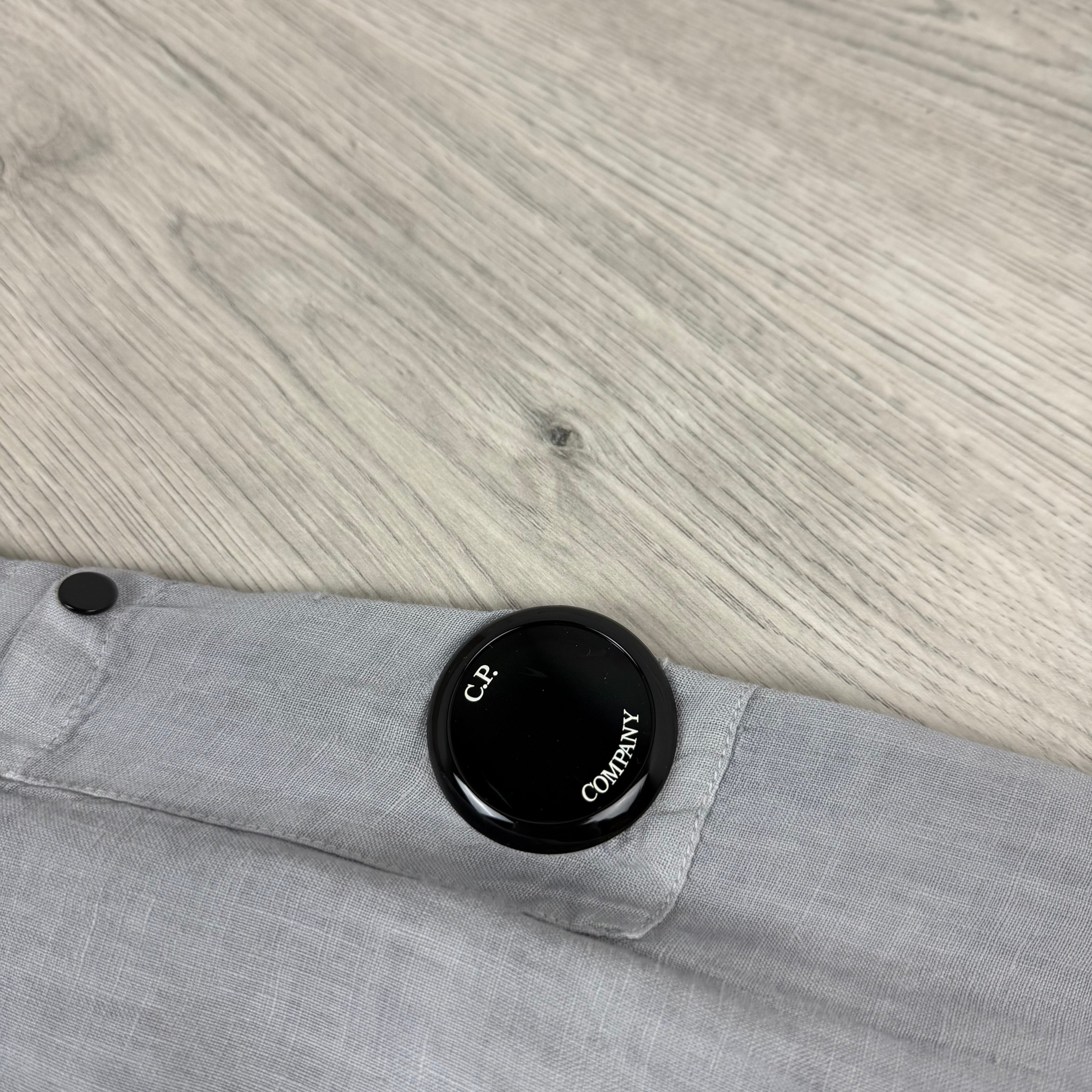 CP Company Linen Shirt - Drizzle Grey