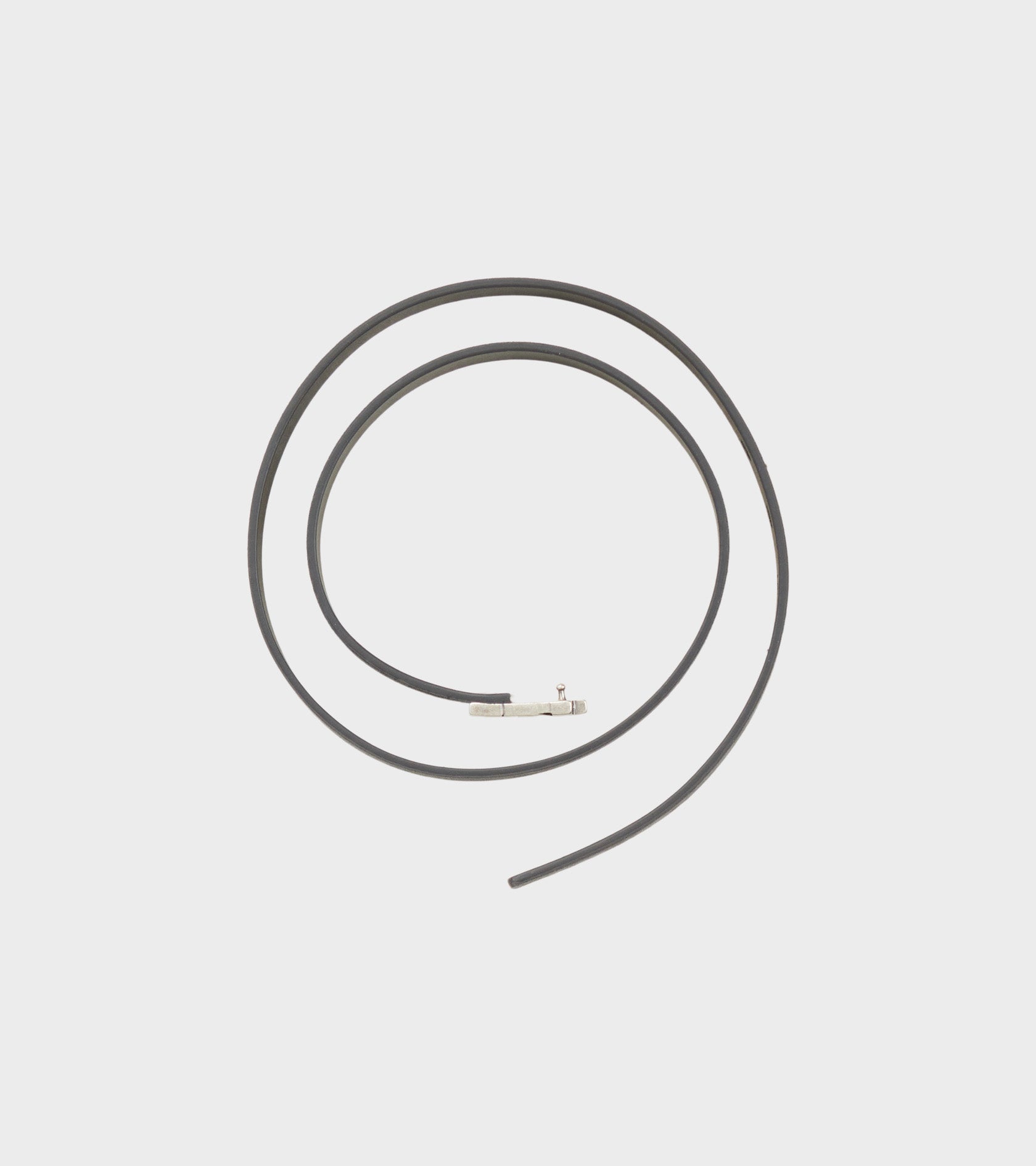 Suede Skinny Leather Belt Charcoal