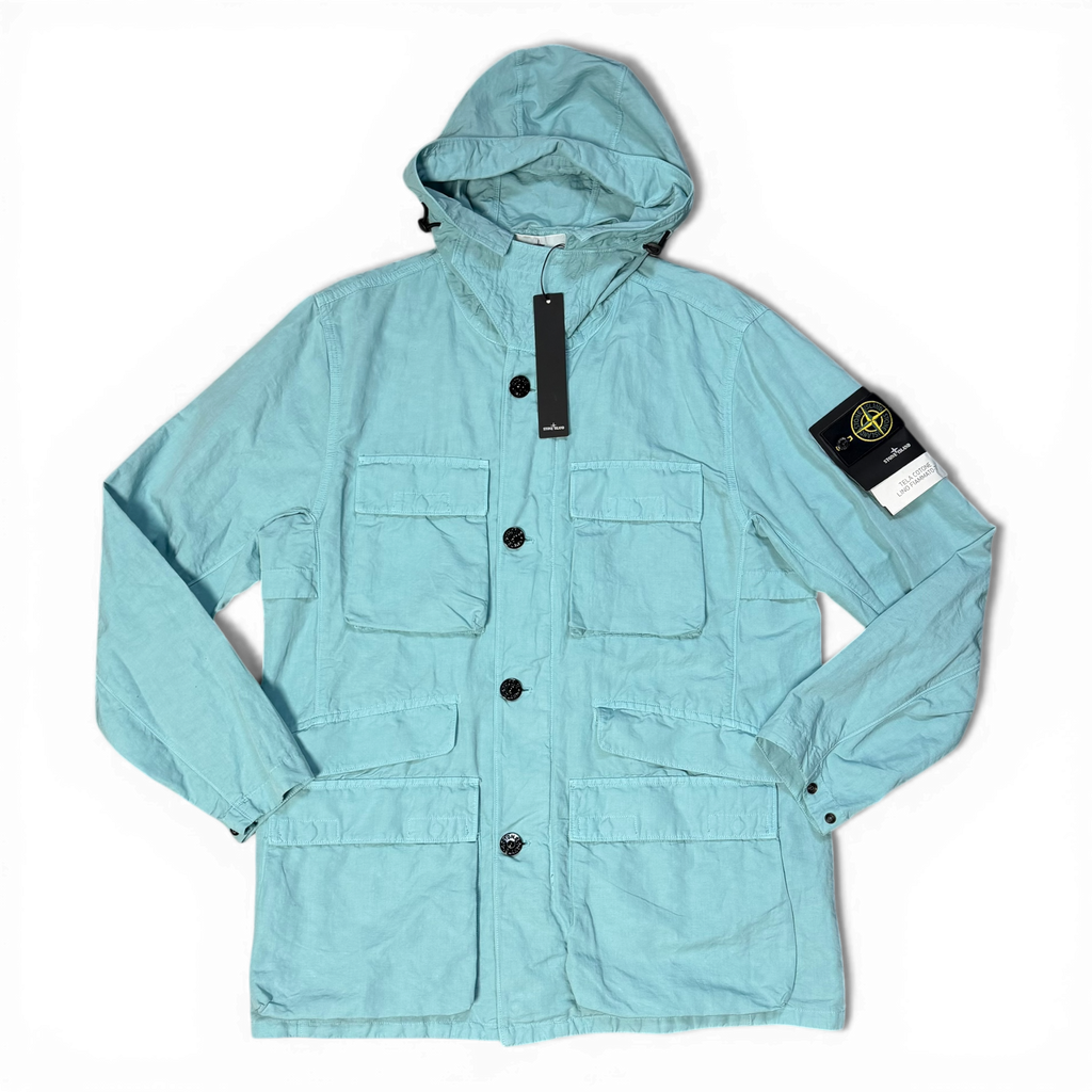 Stone Island Tela Cotone Lino Fiammato-TC