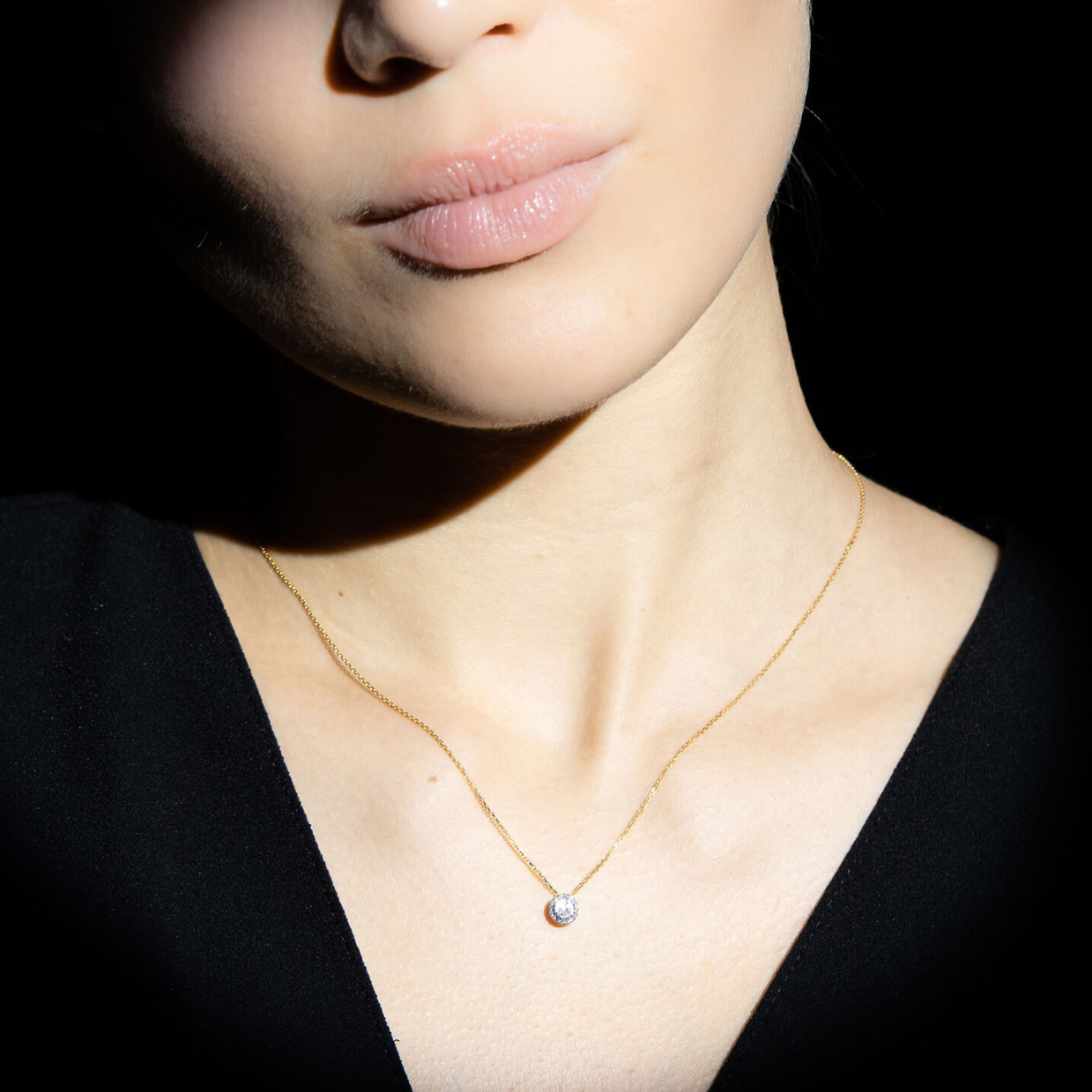 Women’s 9ct Yellow Gold 0.120ct Diamond Necklace