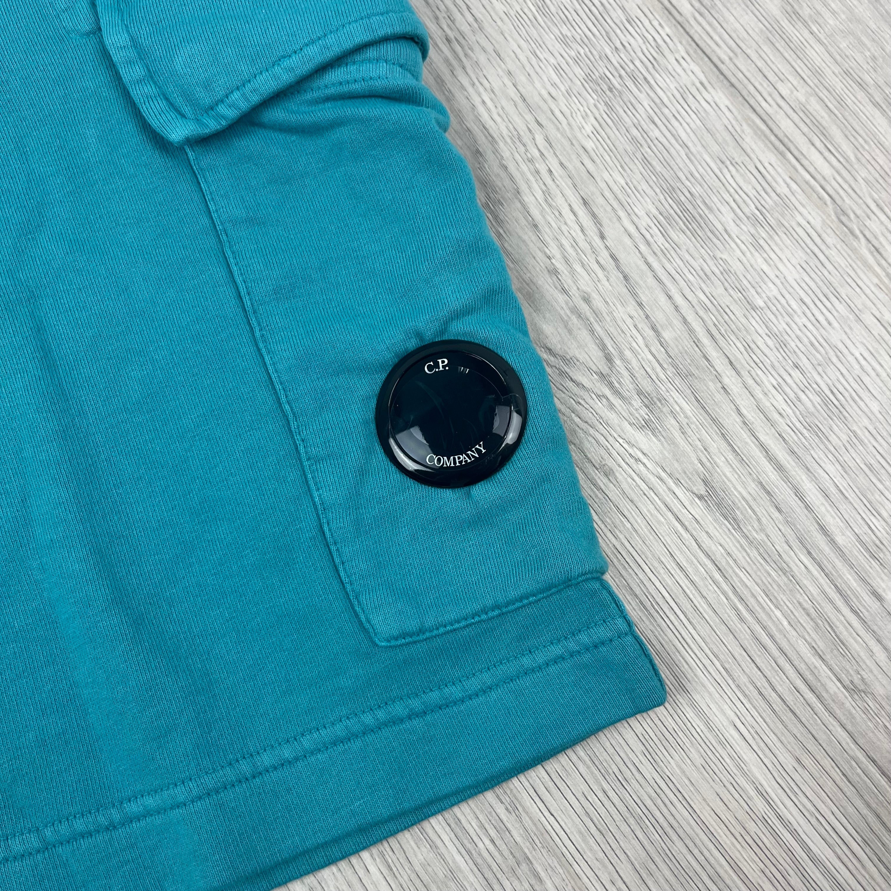 CP Company Jersey Shorts - Tile Blue