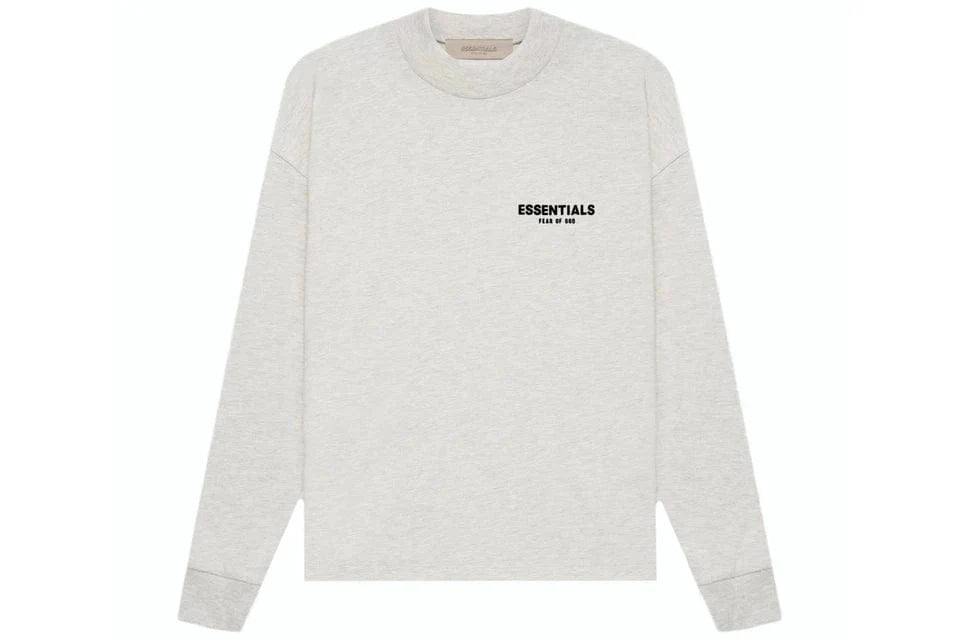ESSENTIALS FOG LONG SLEEVE LIGHT HEATHER OATMEAL SS22