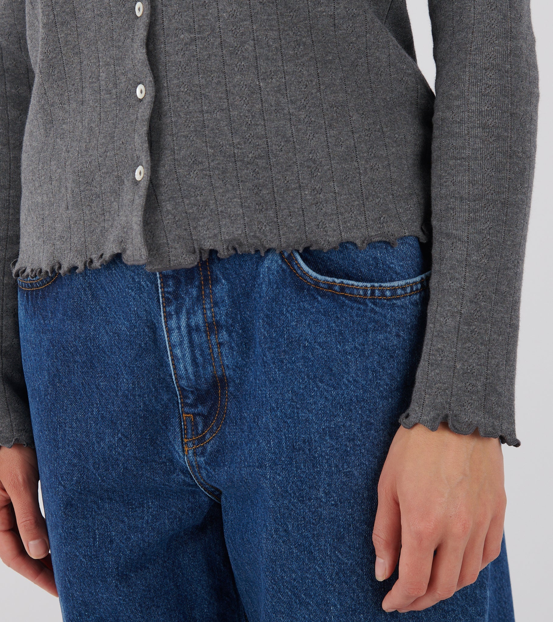 Edie Cardigan Dark Grey Melange