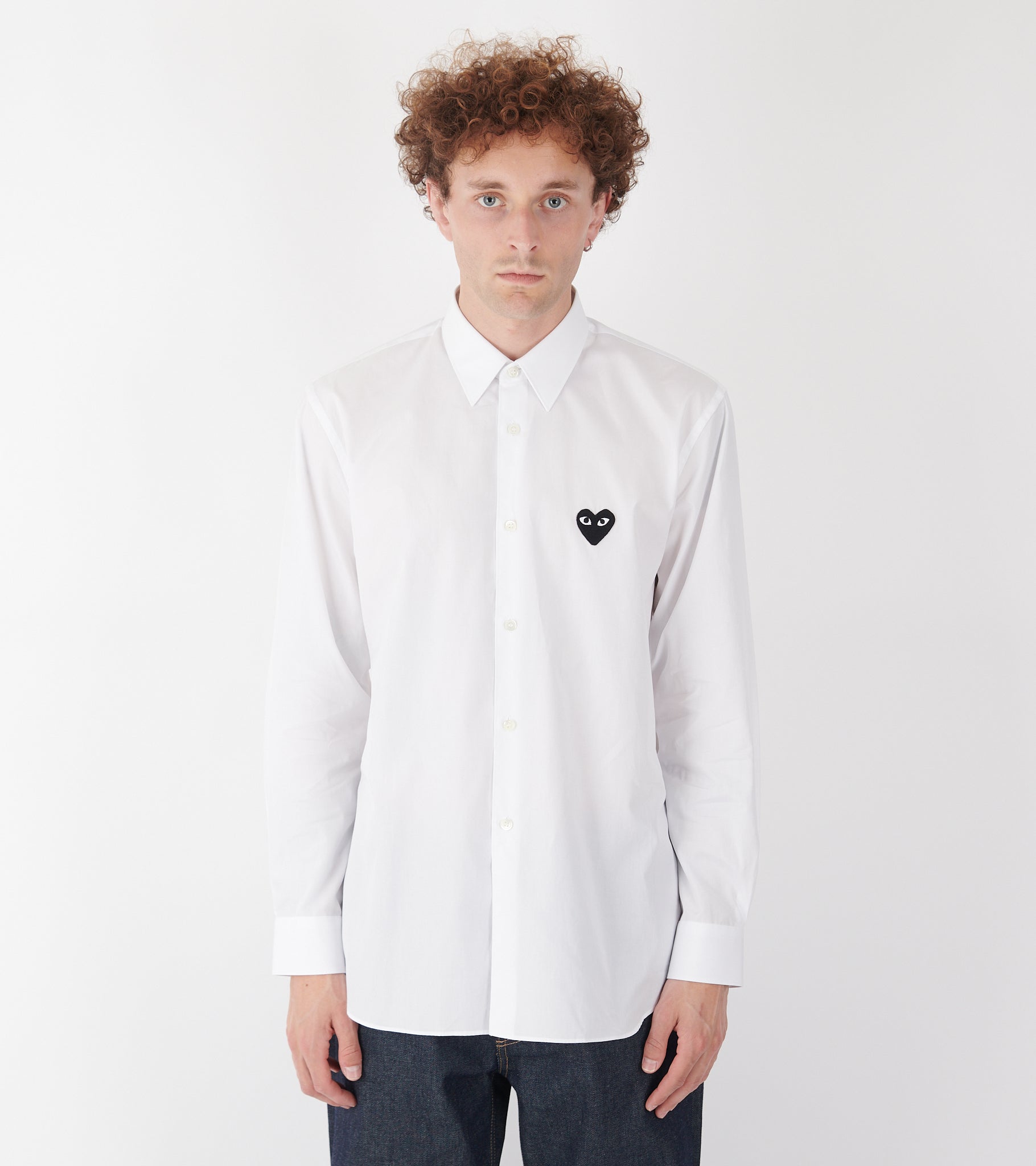 U Black Heart Shirt White
