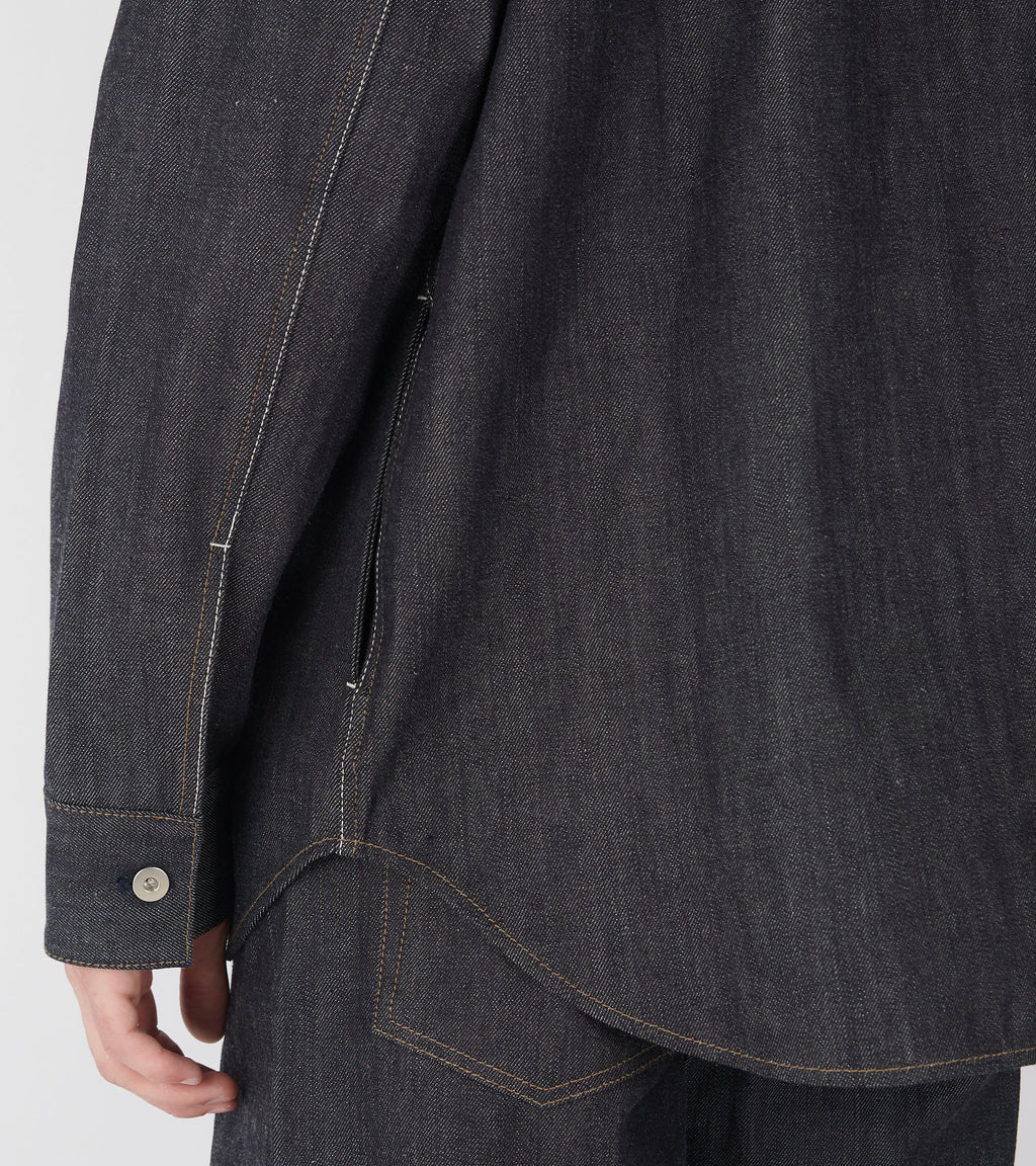 Rigid Denim Shirt Dark Blue