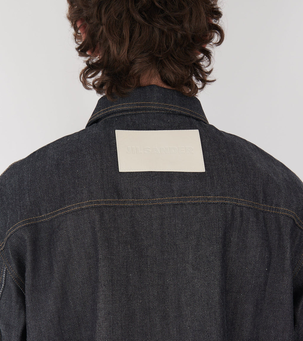 Rigid Denim Shirt Dark Blue