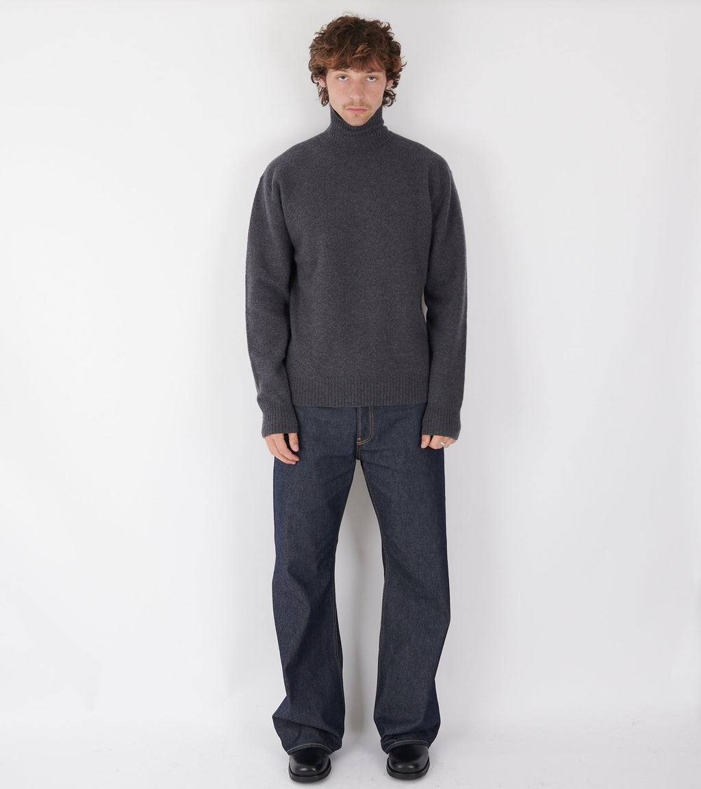 Long-sleeved Turtleneck Jumper Grey