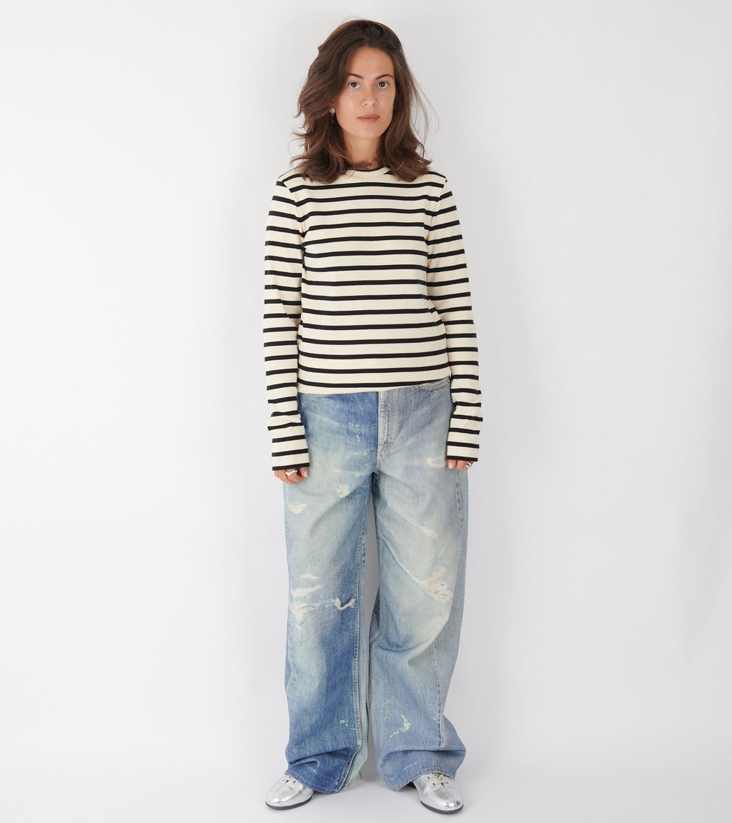 W Full Cut Jeans Digital Denim Print